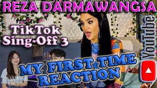 First Time Reaction Reza Darmawangsa  TikTok Sing Off Part 3 vs Mirriam Eka [upl. by Artenak419]