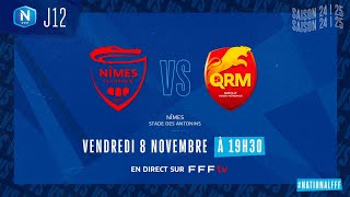 J12 I Nîmes Olympique – Quevilly Rouen Métropole 02le résumé I National FFF 20242025 [upl. by Ciel720]