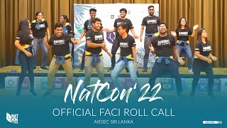 National Conference 2022  Faci Roll Call  AIESEC Sri Lanka NatCon22 [upl. by Seni27]