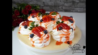 Mini Pavlova cu fructe  Cel mai delicat desert cu crema vanilata si fructe proaspete 151 [upl. by Gerrilee]