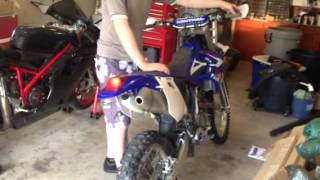 2006 WR250F Baffle Removal Mod Pt2 [upl. by Gridley]