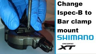 Shimano XT M8000 Changing I spec B mount to bar Clamp mount [upl. by Ary144]