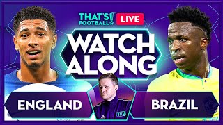 ENGLAND vs BRAZIL LIVE with Mark Goldbridge [upl. by Gwenette]