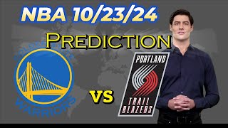 Trail Blazers vs Warriors FREE NBA Picks amp Predictions 102324 🔥 [upl. by Domenic]