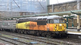 Weather CHAOS amp Loco Variety at Carlisle Class 56 Class 37s Floods cause cancellations 10 Jan 23 [upl. by Adne993]