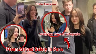 240927 Freen Arrived Safely in Paris and was Warmly Welcomed by Her Fans There [upl. by Netsud]