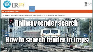 How to search tender in ireps [upl. by Birgitta]