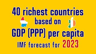 40 richest countries based on GDP PPP per capita 2023 [upl. by Glyn]