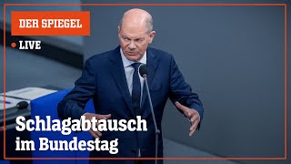 Livestream Kanzler Scholz stellt sich Fragen im Parlament  DER SPIEGEL [upl. by Ryter]