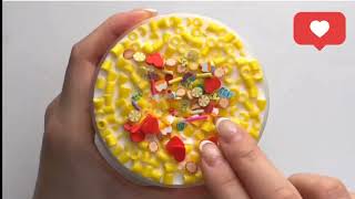 Asmr realaxingSlime white 🤍 and yellow 💛Slime Asmrsatisfying shinyslime [upl. by Marlyn]