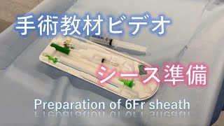 【手術教材ビデオ】シース準備 Videoatlas Preparation of 6Fr sheath [upl. by Simetra]