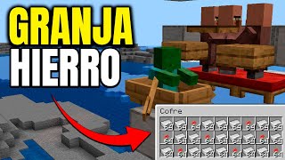 ⭐ Como HACER una GRANJA de HIERRO en MINECRAFT 120【JAVA】 FACIL ✅  Minecraft Java [upl. by Noteek]