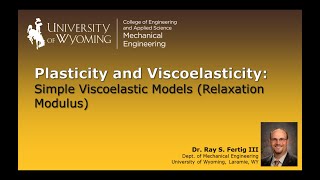 32c Simple Viscoelastic Models Relaxation Modulus [upl. by Nesaj]