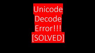 How to get the Encoding used on a file  CSV Unicode Decode Error  utf8  ISO  Python [upl. by Feune]