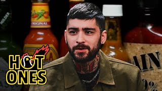 Zayn Malik Lets the Tears Flow While Eating Spicy Wings  Hot Ones [upl. by Ellehcsar465]