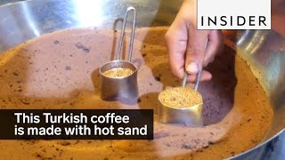 Turkish Coffee Made With Hot Sand [upl. by Latvina]