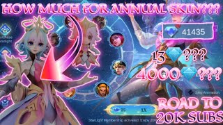 HOW MUCH 💎DIAMONDS FOR ANGELA ANNUAL STARLIGHT SKIN quotAVATAR OF TIMEquot IN STARLIGHT FEST EVENT  MLBB [upl. by Dnamron]