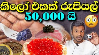 ලොව මිල අධිකම ආහාරය රස බලමු  sinhala food review  cavior review [upl. by Eclud99]