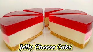 Jelly cheesecake Recipe  Strawberry jelly cheesecake  Delicious Cheesecake  easy cooking with das [upl. by Evalyn]