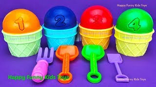 4 Play Doh Ice Cream Cups Surprise Toys Yowie Chupa Chups Barbie Surprise Egg [upl. by Neibart]