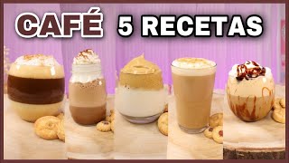 5 RECETAS DE CAFÉ ORIGINALES Y DELICIOSAS  NatyGloss Cocina [upl. by Annawot516]