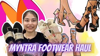 HUGE MYNTRA FOOTWEAR HAUL  Under ₹600  Myntra Haul  Footwear  HeyItsAanchal [upl. by Laurinda]