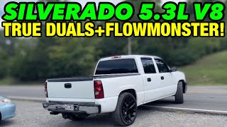 2005 Chevy Silverado 53L V8 w TRUE DUALS amp FLOWMONSTER EXHAUST [upl. by Tuppeny]