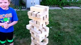 Giant Sized Jumbling Tower Game [upl. by Garret]