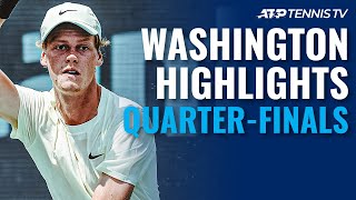 Nishikori Battles Harris Sinner Brooksby in Action  2021 Washington QuarterFinal Highlights [upl. by Cissiee]