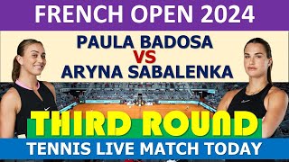 Paula Badosa vs Aryna Sabalenka RolandGarros 2024 [upl. by Ilenna688]