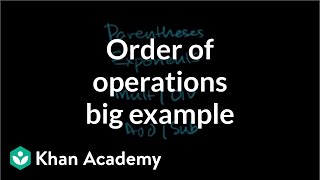 Order of operations example putting it all together  PreAlgebra  Khan Academy [upl. by Esilec]