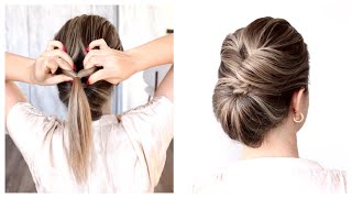 Easy Updo for Short to Medium Hair [upl. by Renferd125]