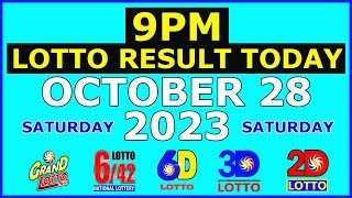 9pm Lotto Result Today October 28 2023 Saturday [upl. by Mandeville320]