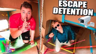 ESCAPE DETENTION Ultimate BOX FORT Highschool ESCAPE ROOM CHALLENGE Part 1 [upl. by Alarice]