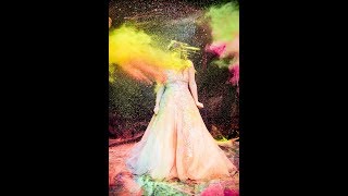 Bride Trashes Wedding Dress with Colour Run Paint from PaintGlow [upl. by Assiroc]