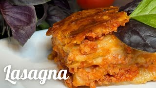 Lasagna with minced meat and cheese Italian lasagna with all its secrets [upl. by Tilney823]