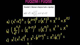 12 Matematika Klasa 8 Mesimi 12 Fuqizimi i fuqisë [upl. by Nivrehs]