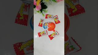 Kinder Joy Leechi toffee popsicle 🍬🍭 shortvideo youtubeshorts jelly trending [upl. by Leaper]