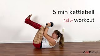 Kettlebell 5 Minute Abs Workout for Beginners [upl. by Jermain956]