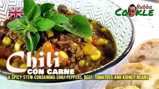 EN Recipe CHILI CON CARNE  a spicy stew containing chili peppers beef tomatoes and kidney beans [upl. by Asante]