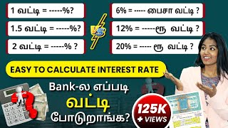 How Banks Calculate Interest on Loans Loan Interest Rate Calculation in Tamil Interest Rates Today [upl. by Ecnatsnoc941]