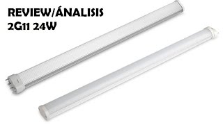 REA 11 Reviewanálisis fluerscente LED 2G11 24W Blanco [upl. by Darbie]