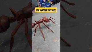 Carved from bloodwood woodartistry fireants insectslovers [upl. by Cutlerr945]