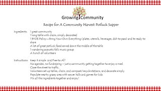 Growing Community Cooperstowns Recipe for a Community Harvest [upl. by Dhiman]