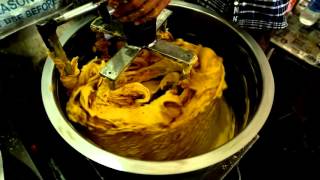 Ahmedabad Street Food  How to Make Gathiya  Most Popular Snack Of Gujarat By ISCON Gathiya [upl. by Notsuj]