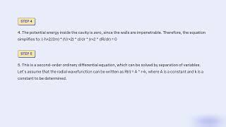 An electron is confined to the interior of a hollow spherical cavity of radius R with impenetrable w [upl. by Eniamsaj]