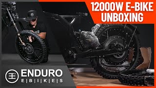 Enduro 12000w 5T EBike Unboxing amp Build [upl. by Attelrahs]