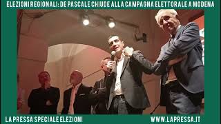 Speciale elezioni Michele De Pascale chiude la campagna elettorale a Modena con Stefano Bonacini [upl. by Concha]