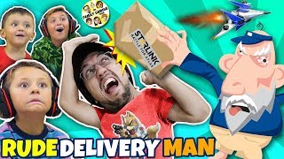 GRUMPY OLD MAILMAN gives FGTEEV Boys SPACESHIPS 🚀 New Game comes to Life [upl. by Atiuqihs759]