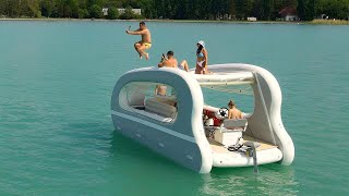 🌊 Portless Catamaran The Ultimate Inflatable Party Boat 🚤 [upl. by Idden]